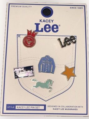 Kacey Musgraves x Lee Jeans "Kacey Lee" 6-Piece Enamel Pin Set - NEW